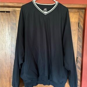 Top-Flite Men’s Black V-Neck Lightweight Pullover Jacket